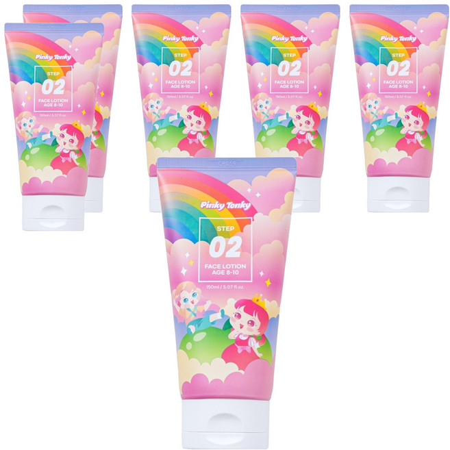 핑키통키 페이스 로션 2단계 8-10세용, 150ml, 6개