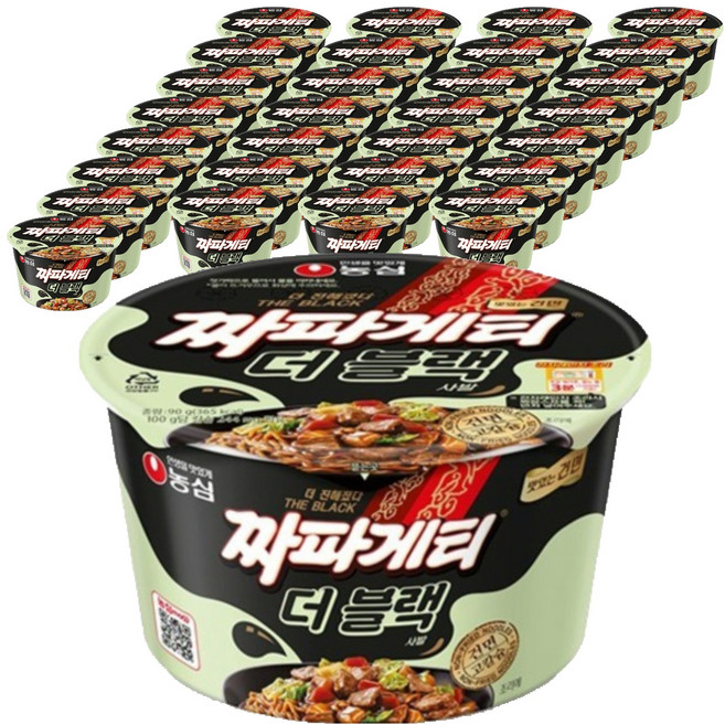 짜파게티 더 블랙 큰사발면 90g, 32개