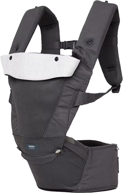 todbi snookin 氣囊腰凳式背巾, 紳士灰