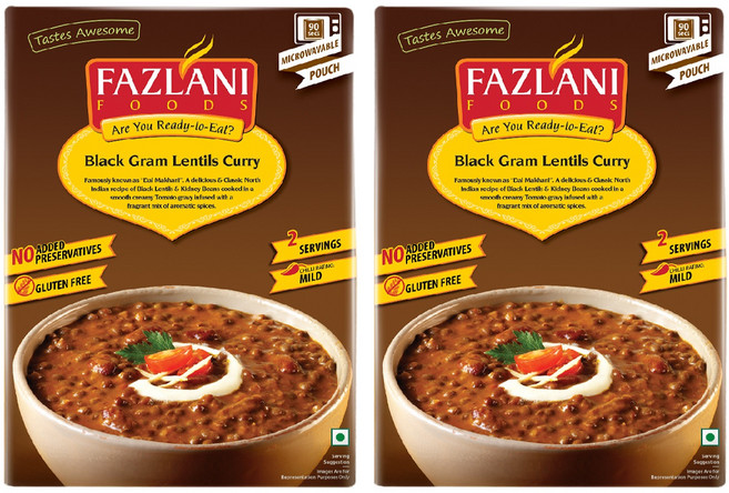 FAZLANI 黑扁豆咖喱風味即食包, 300g, 2包