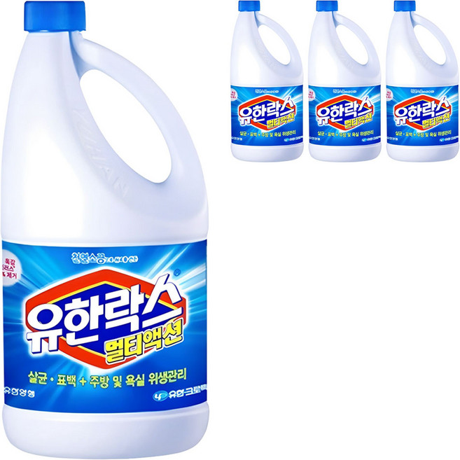 유한락스 멀티액션 레귤러, 1.8L, 4개