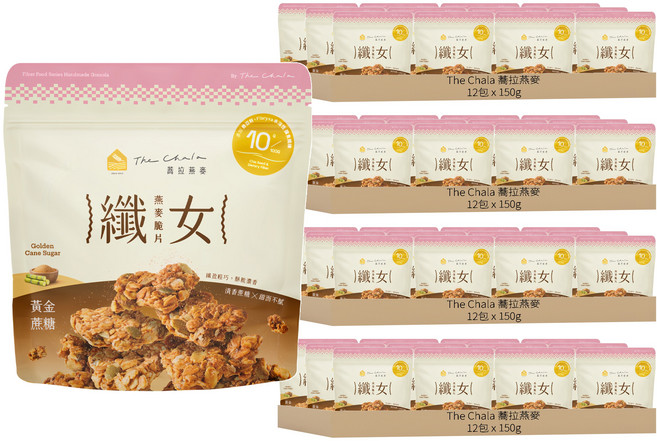 The Chala 蕎拉燕麥 纖女燕麥脆片 黃金蔗糖, 150g, 48包