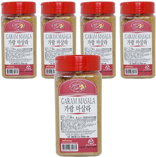 내츄럴스파이스 가람마살라, 250g, 5개