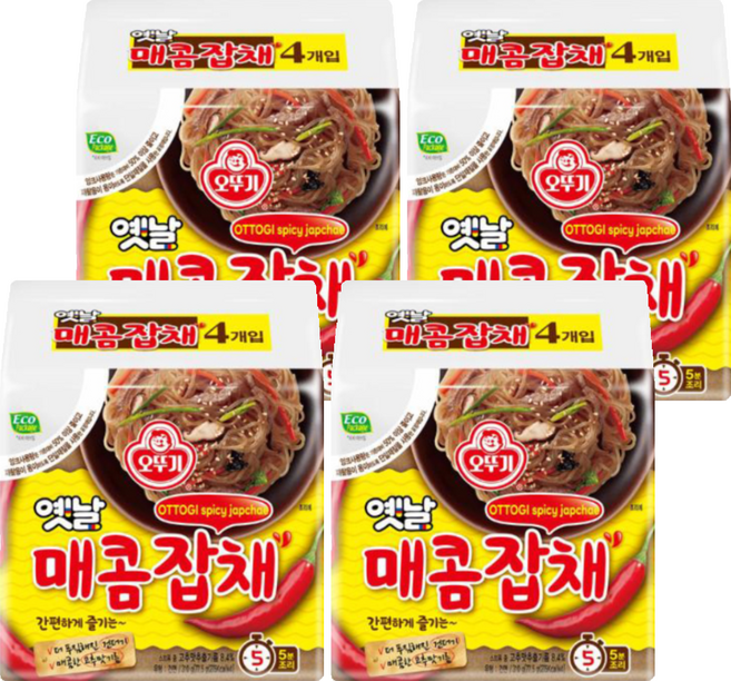 오뚜기 옛날매콤잡채 봉지 77.5g, 16개