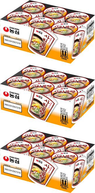 농심 사리곰탕 컵 61g, 18개