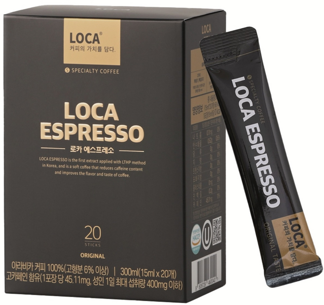 로카에스프레소 오리지널 액상커피스틱, 15ml, 20개입, 1개