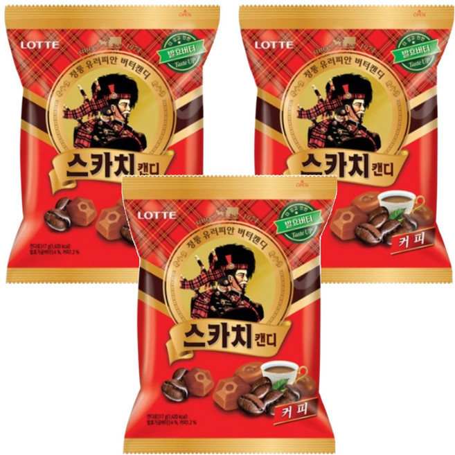 롯데웰푸드 스카치캔디 커피맛, 317g, 3개