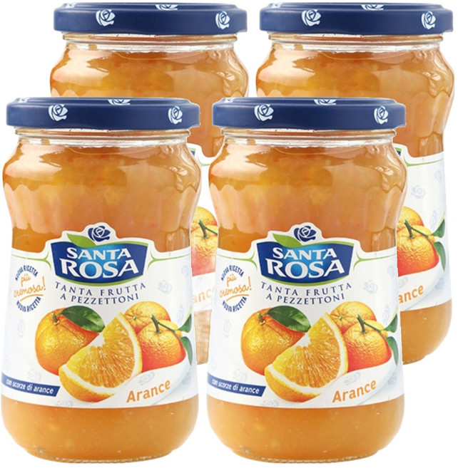 산타로사 오렌지마말레이드잼, 350g, 4개