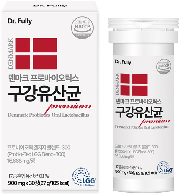 닥터풀리 덴마크 프로바이오틱스 구강유산균 27g, 1개, 30정