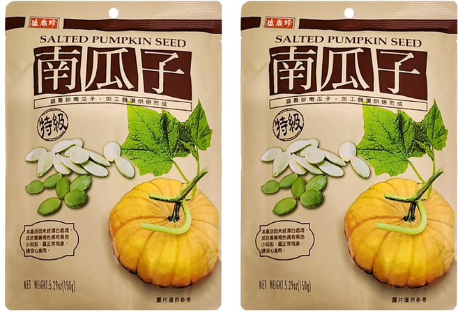 盛香珍 特級南瓜子, 150g, 2個