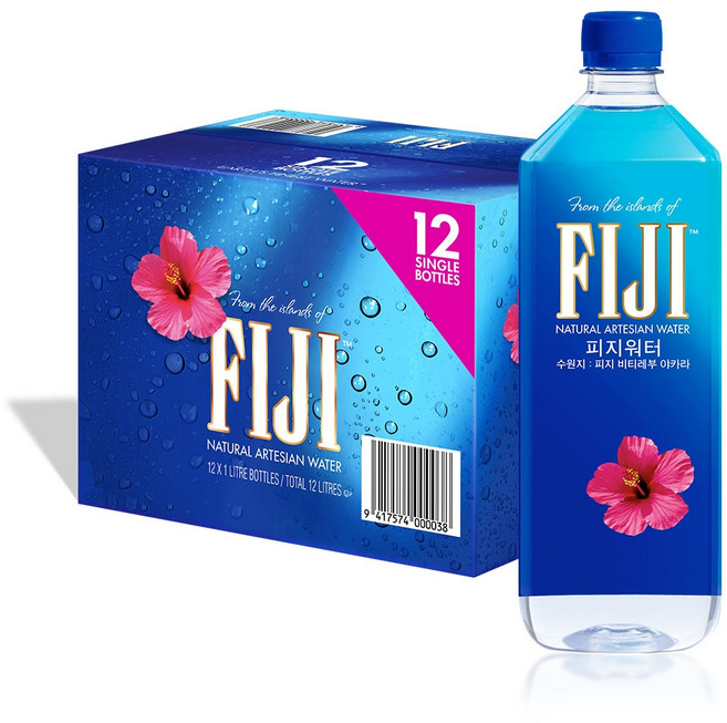 피지워터 생수, 1L, 12개