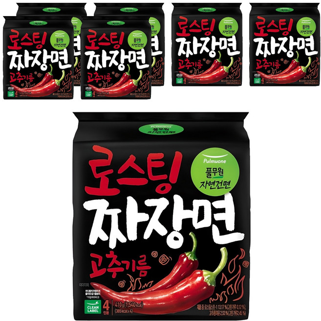 풀무원자연건면 고추기름 로스팅 짜장면 102.5g, 28개