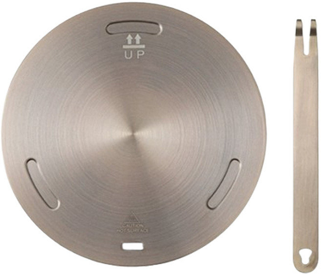 원이네 원형 인덕션 플레이트 스테인리스 유도 가열판 20cm + 그립세트, 골드, 1세트