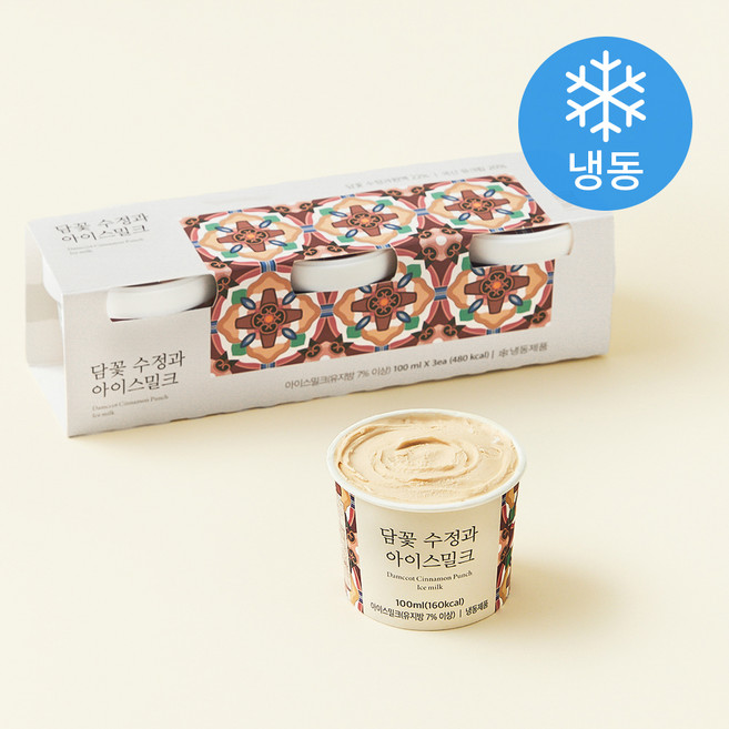 담꽃 수정과 아이스밀크 (냉동), 100ml, 3개입, 1개