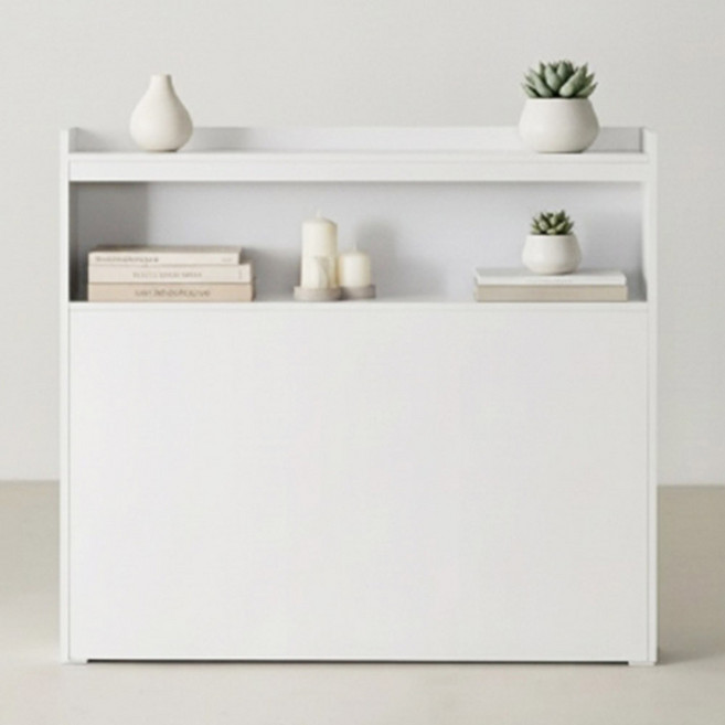 고래가구 포스티 LED조명 침대 헤드보드 직선형 고객직접설치, 화이트