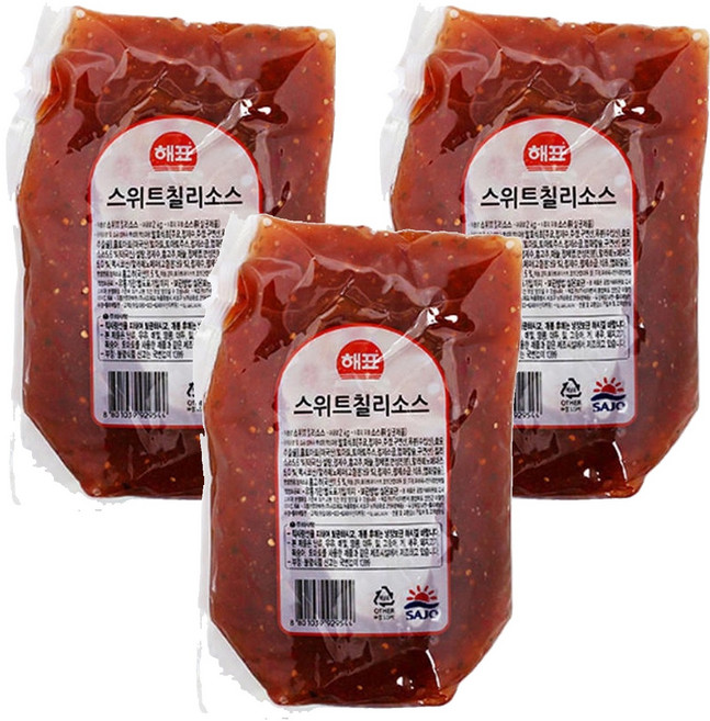 해표 스위트 칠리소스, 2kg, 3개