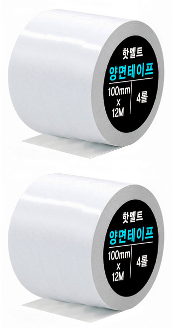DADA 高黏度熱熔雙面膠帶 100mm x 12m, 白色, 2個