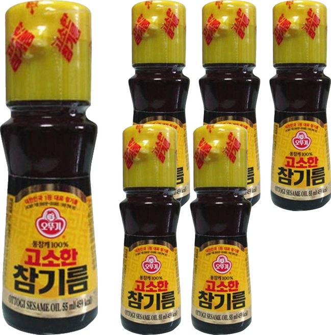 오뚜기 고소한 참기름, 55ml, 6개