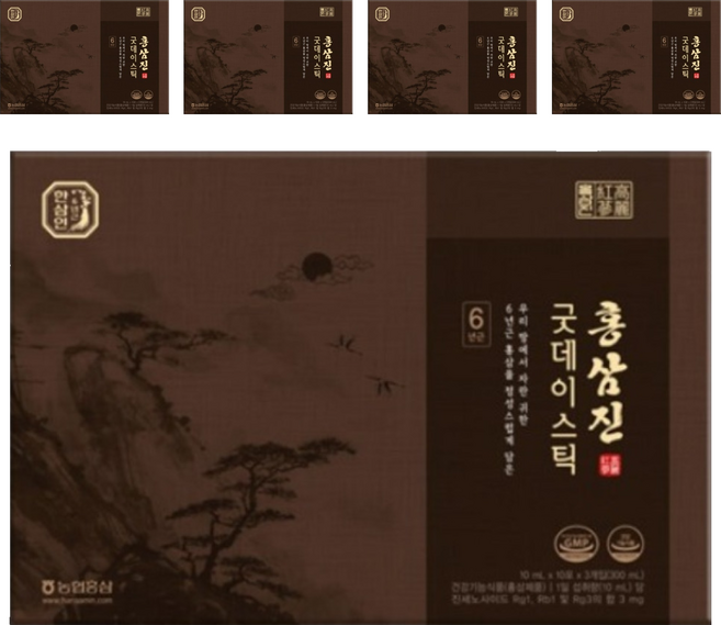 한삼인 홍삼진 굿데이스틱 30p, 300ml, 5개