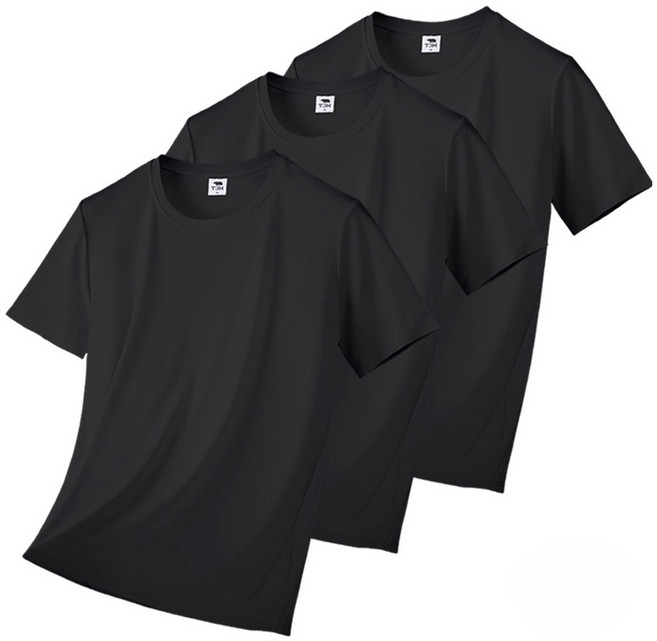 엠씨티 남녀공용 냉감 통기성 기능성 드라이 라운드 쿨링 반팔 티셔츠 3장 세트