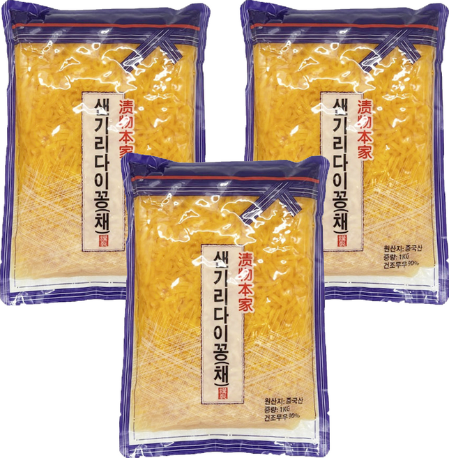 토호식품 샌기리다이꽁 채, 1kg, 3개