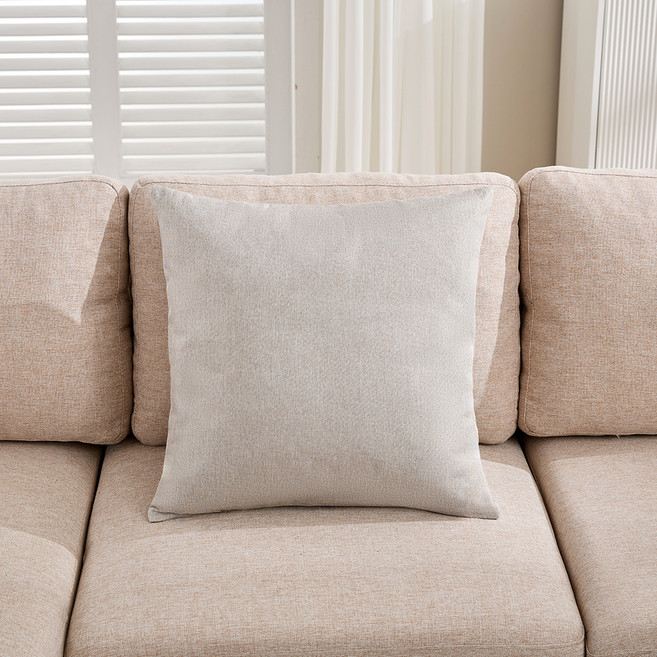 자시스 모던 심플 무지 쿠션 빵빵 솜 포함, 아이보리