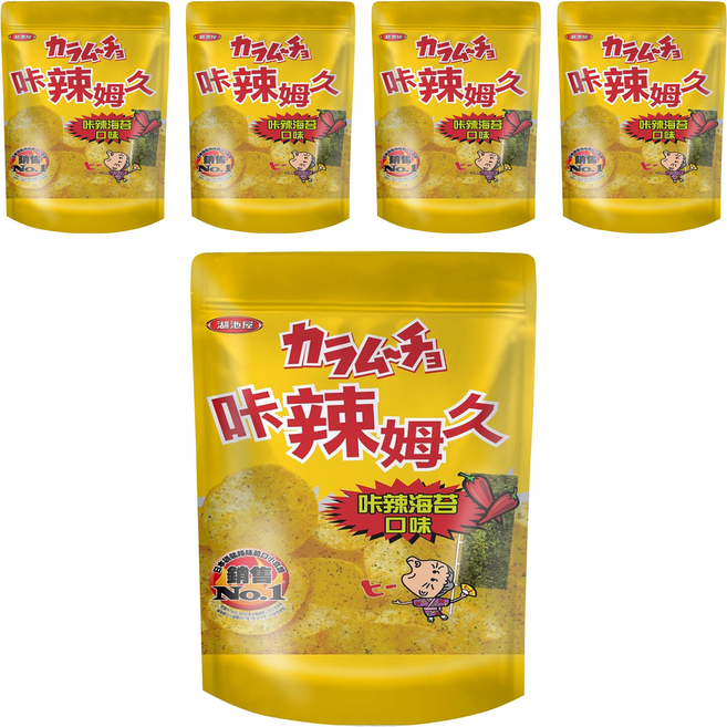 KOIKEYA 湖池屋 咔辣姆久 平切洋芋片咔辣海苔口味, 5個, 500g