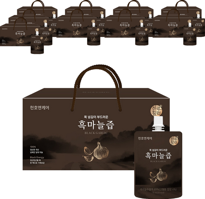 천호엔케어 목 넘김이 부드러운 흑마늘즙, 2.1L, 10개