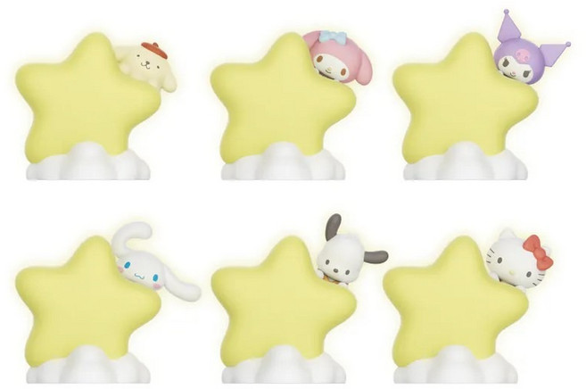 MY MELODY 美樂蒂 sanrio三麗鷗星星小夜燈 6盒, 黃色