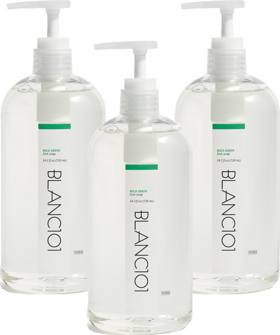 블랑101 주방세제 마일드그린, 720ml, 3개