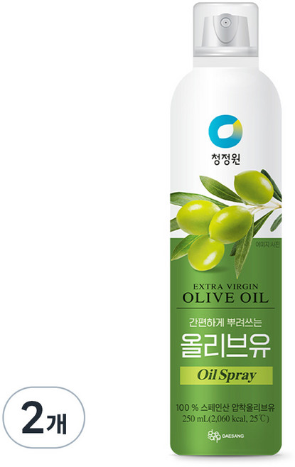 청정원 올리브유 스프레이, 250ml, 2개