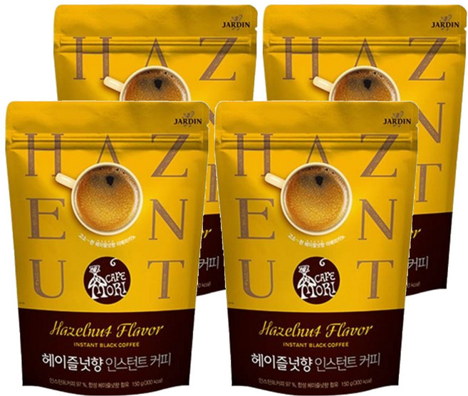 까페모리 헤이즐넛향 인스턴트커피 리필형, 150g, 4개, 1개입