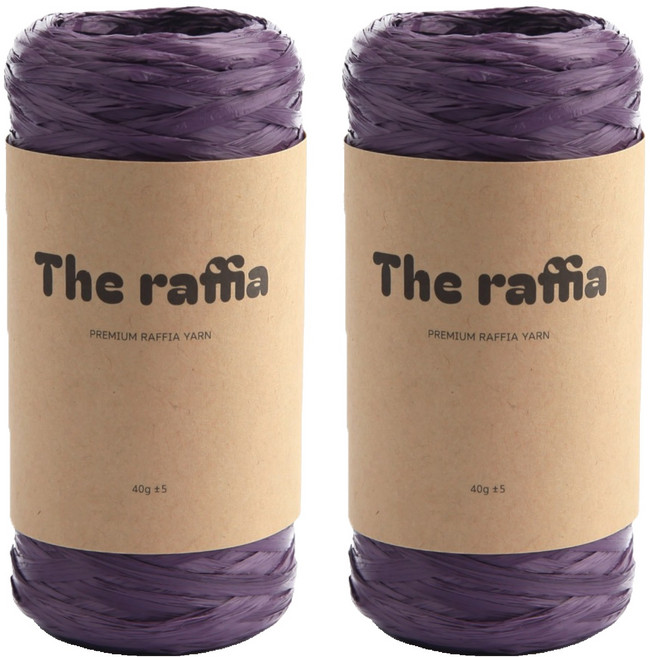 KnitWit The Raffia 編織線, 2個, 5001 深紫色