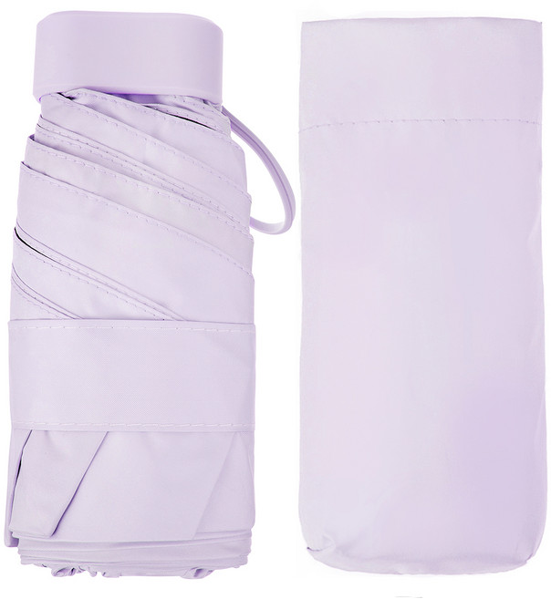 코멧 자외선 차단 초경량 5단 미니 우산 양산 + 커버 세트