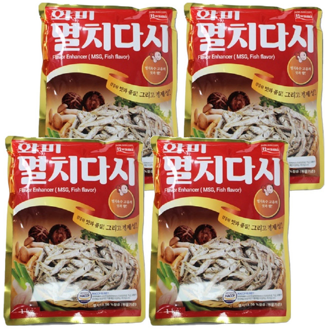 화미 멸치 실속다시, 1kg, 4개