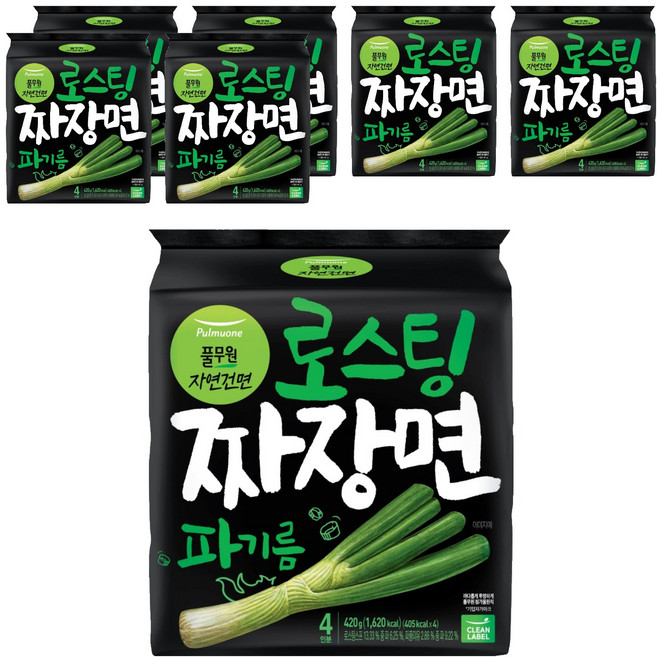 풀무원 로스팅 짜장 파기름 라면 105g, 28개
