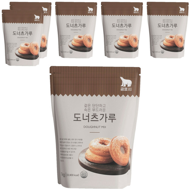 곰표 도너츠가루, 1kg, 6개