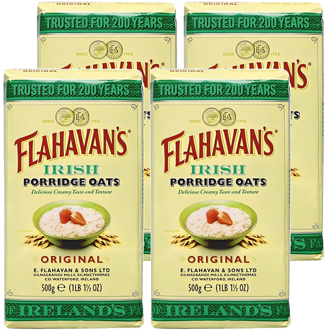 플라하반 포리지 오트밀, 500g, 4개