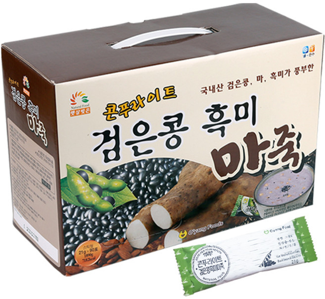 오양식품 콘푸라이트 검은콩 흑미 마죽, 21g, 90개입, 1개