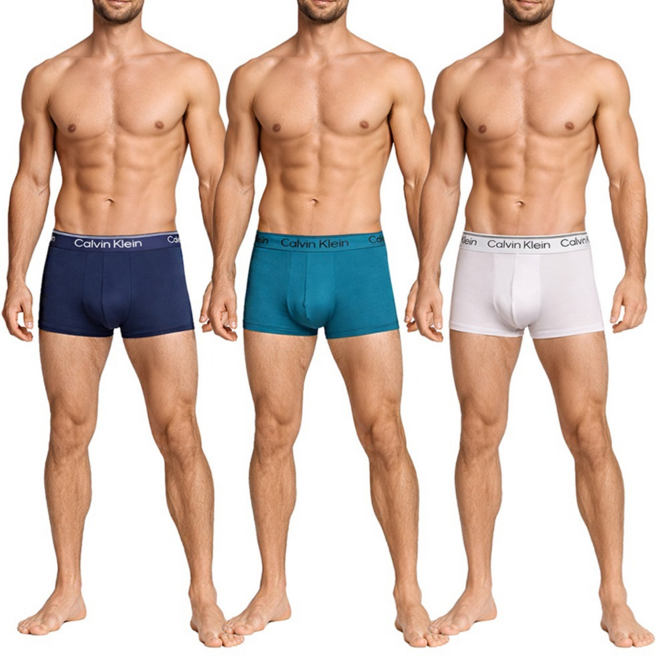 Calvin Klein 凱文克萊 underwear Microfiber Stretch 絲質合身四角平口內褲3件組 NB4409-310