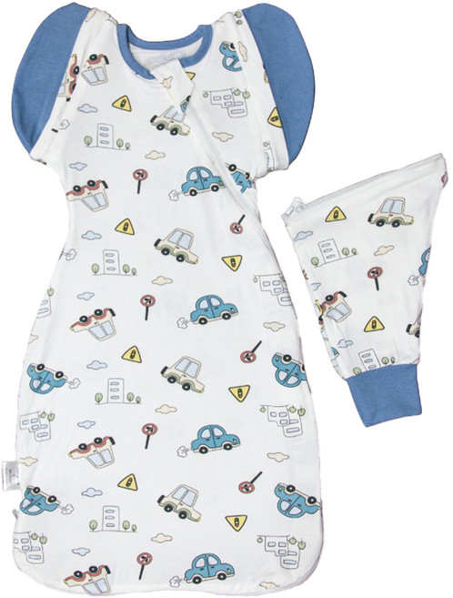 OhBabyLying 讓寶寶躺躺 可換袖成長包巾 夏季輕薄款