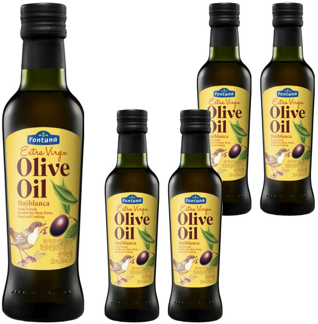 폰타나 오히블랑카 엑스트라 버진 올리브유, 250ml, 5개