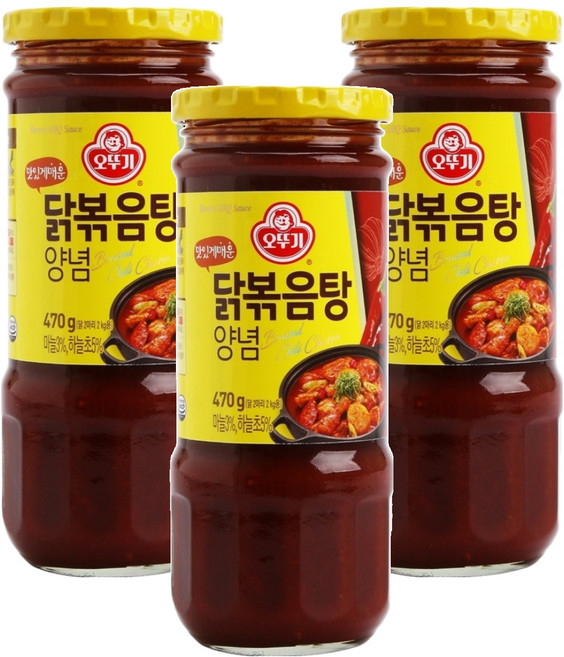 오뚜기 닭볶음탕 양념, 470g, 3개