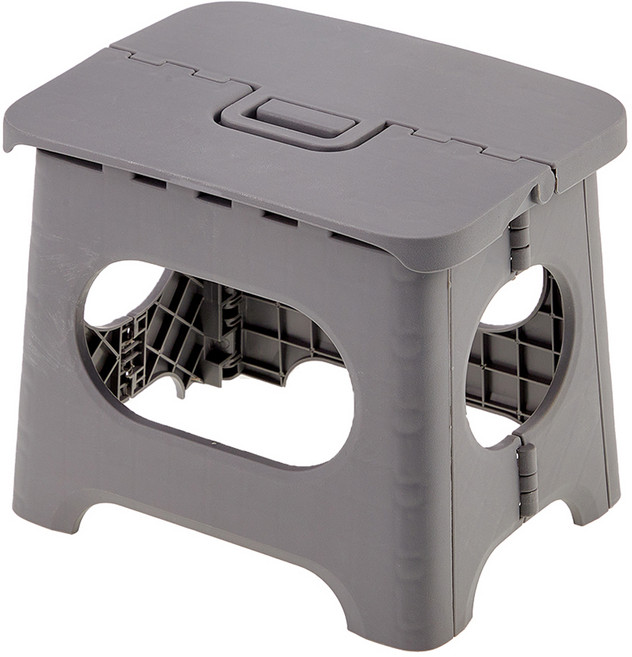 코멧 플라스틱 휴대용 간이 접이식 의자, 차콜, 1개