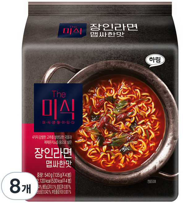 더미식 장인라면 맵싸한맛, 8개