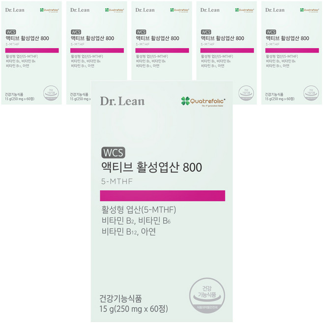 닥터린 액티브 활성엽산 800, 60정, 6개