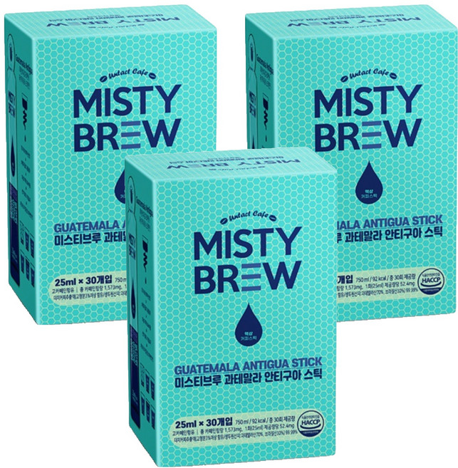 미스티브루 과테말라 안티구아 액상 스틱 더치커피, 25ml, 30개입, 3개