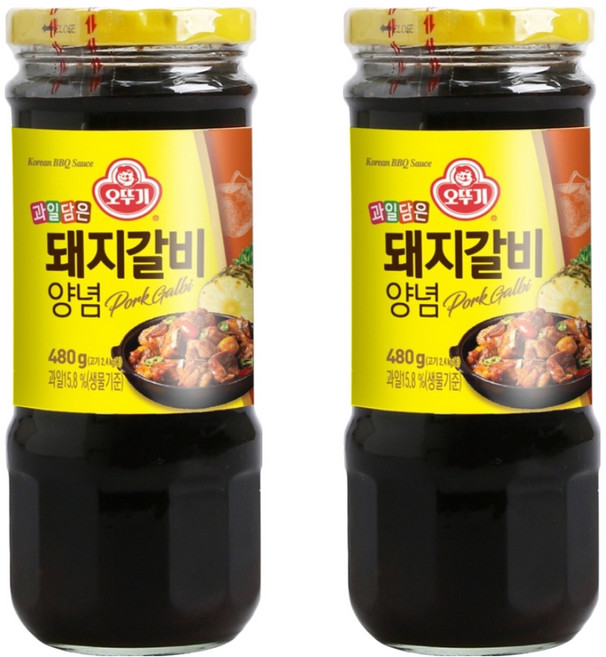 오뚜기 과일담은 돼지갈비 양념, 480g, 2개