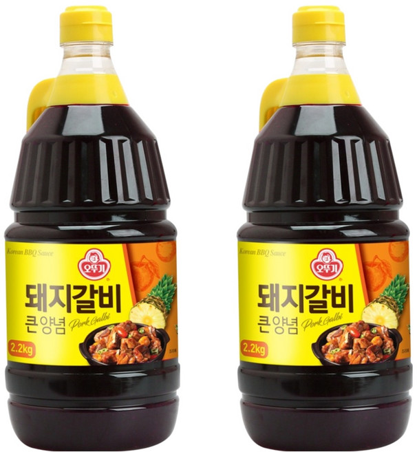 오뚜기 돼지갈비 큰 양념, 2.2kg, 2개