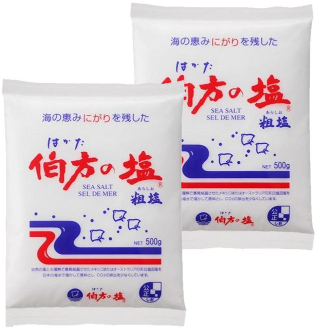 伯方鹽 海鹽, 500g, 2包